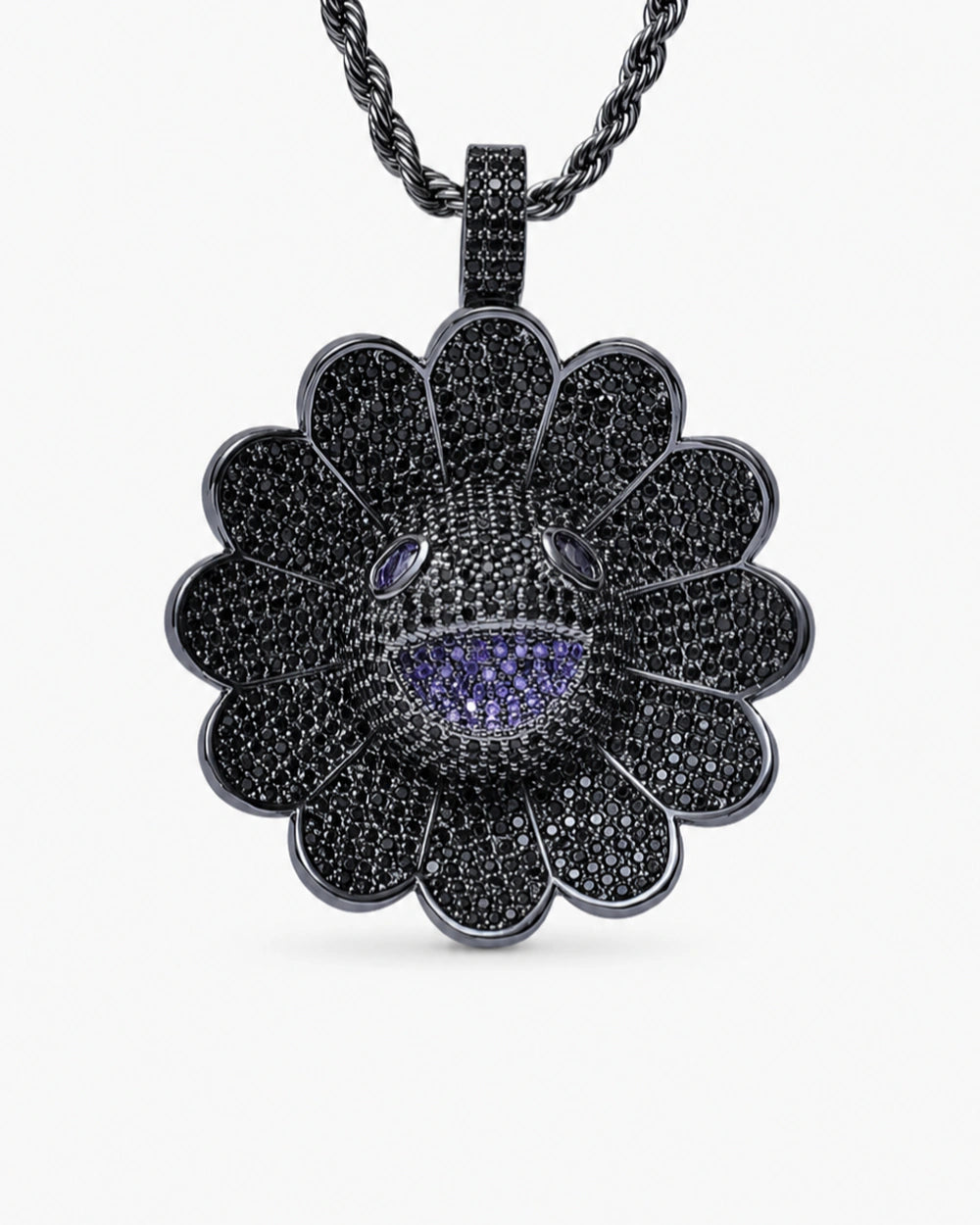 Multicolor Smiley Flower Pendant Necklace