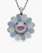 Multicolor Smiley Flower Pendant Necklace