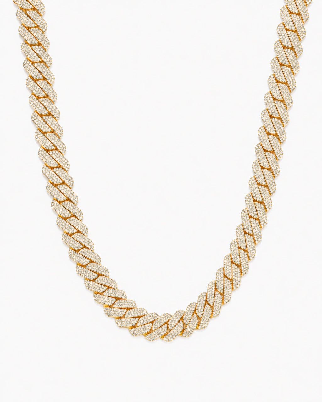 20mm CZ Iced Cuban Link Chain Necklace
