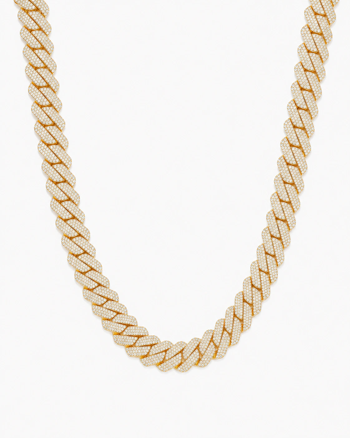20mm CZ Iced Cuban Link Chain Necklace