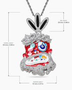 Iced CZ Monster Pendant Necklace – Hip-Hop Streetwear Style