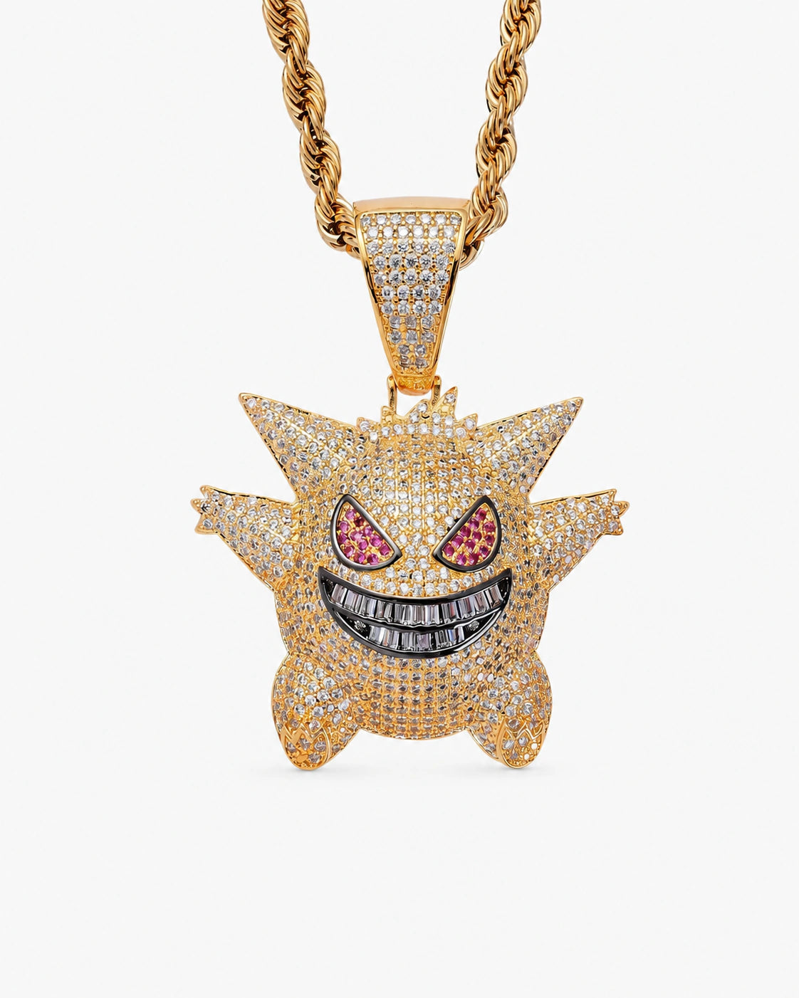Iced Grin Pendant Necklace