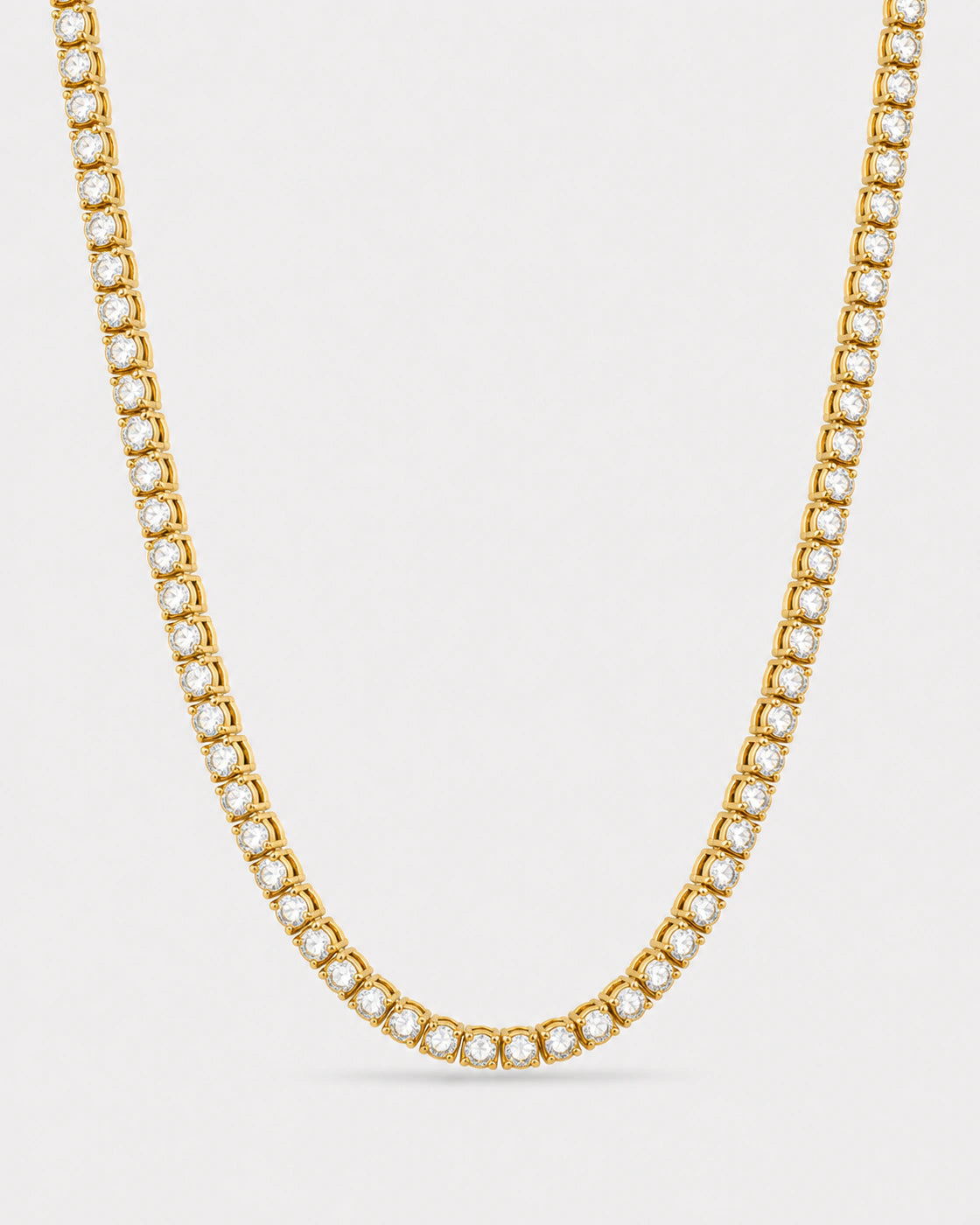 4mm Moissanite Tennis Chain Necklace