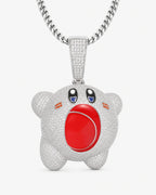 Iced CZ Cartoon Character Pendant Necklace