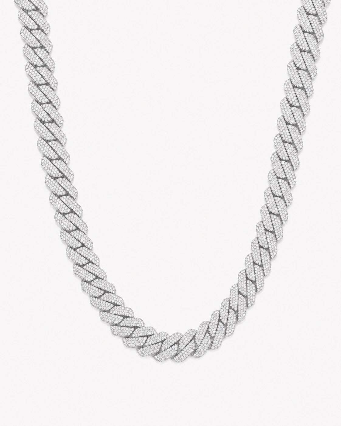 20mm CZ Iced Cuban Link Chain Necklace