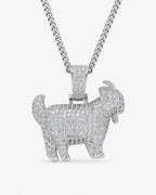 Iced CZ Pave-Style Dog Pendant Necklace