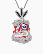 Iced CZ Monster Pendant Necklace – Hip-Hop Streetwear Style