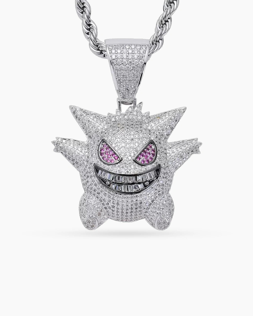 Iced Grin Pendant Necklace