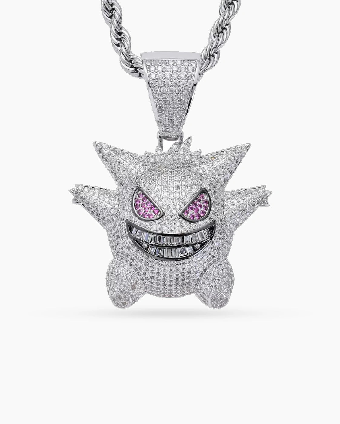Iced Grin Pendant Necklace
