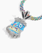Iced CZ Monster Pendant Necklace – Hip-Hop Streetwear Style