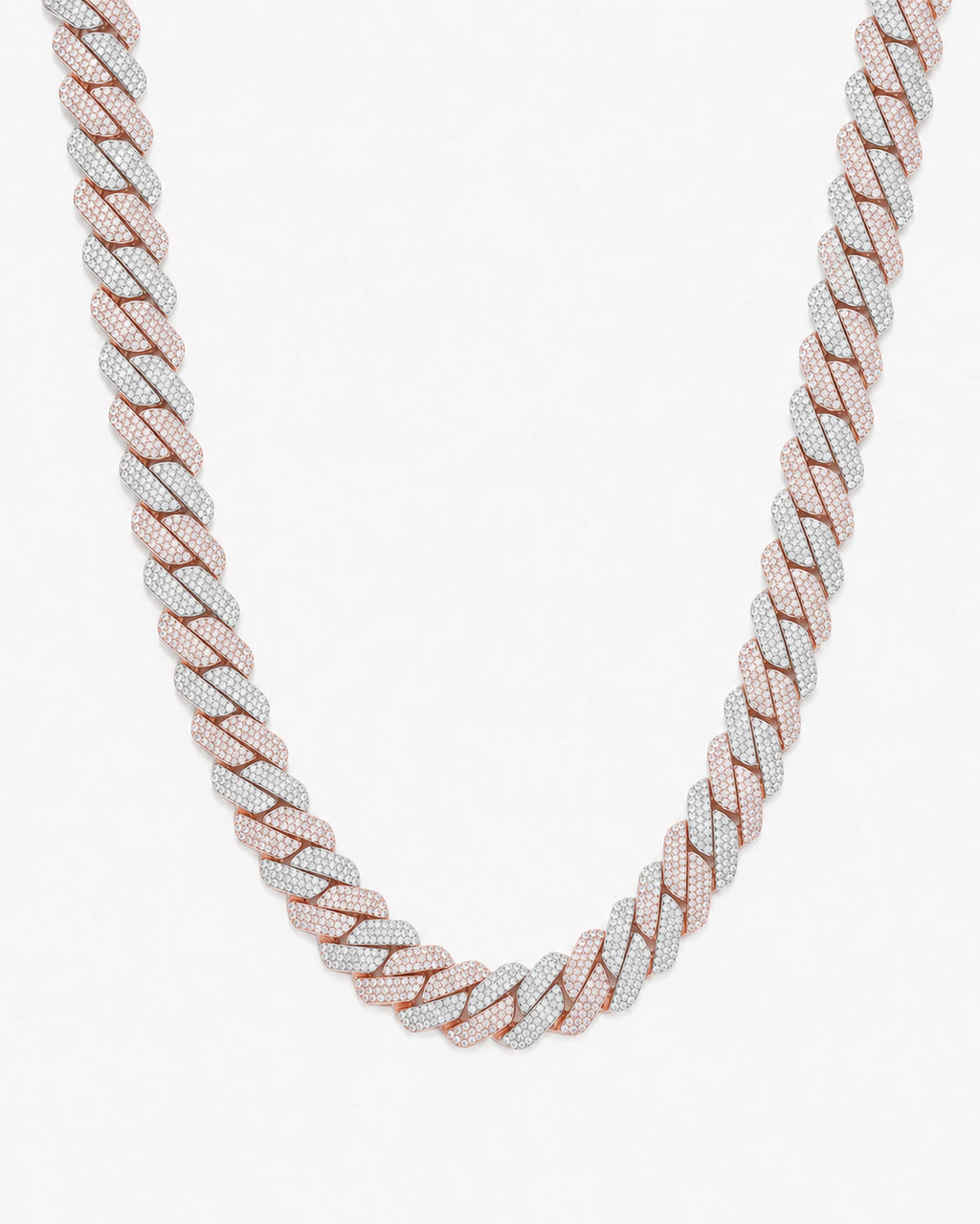 20mm CZ Iced Cuban Link Chain Necklace