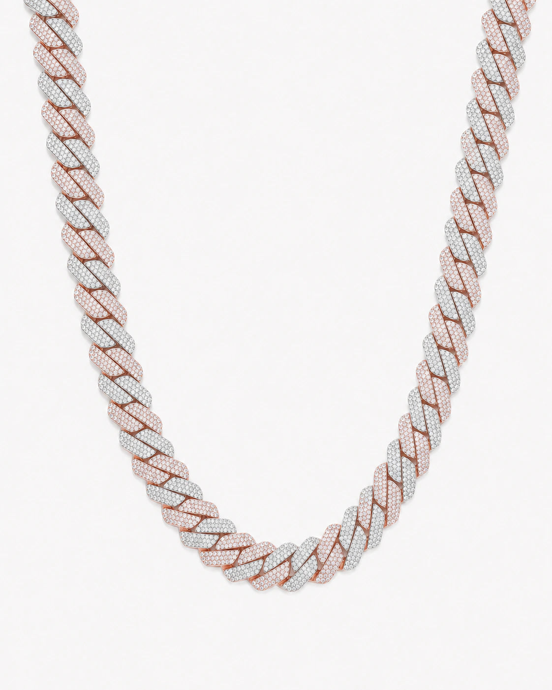 20mm CZ Iced Cuban Link Chain Necklace