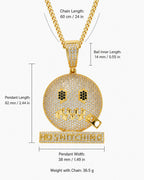 Iced CZ No Snitching Smiley Pendant Necklace