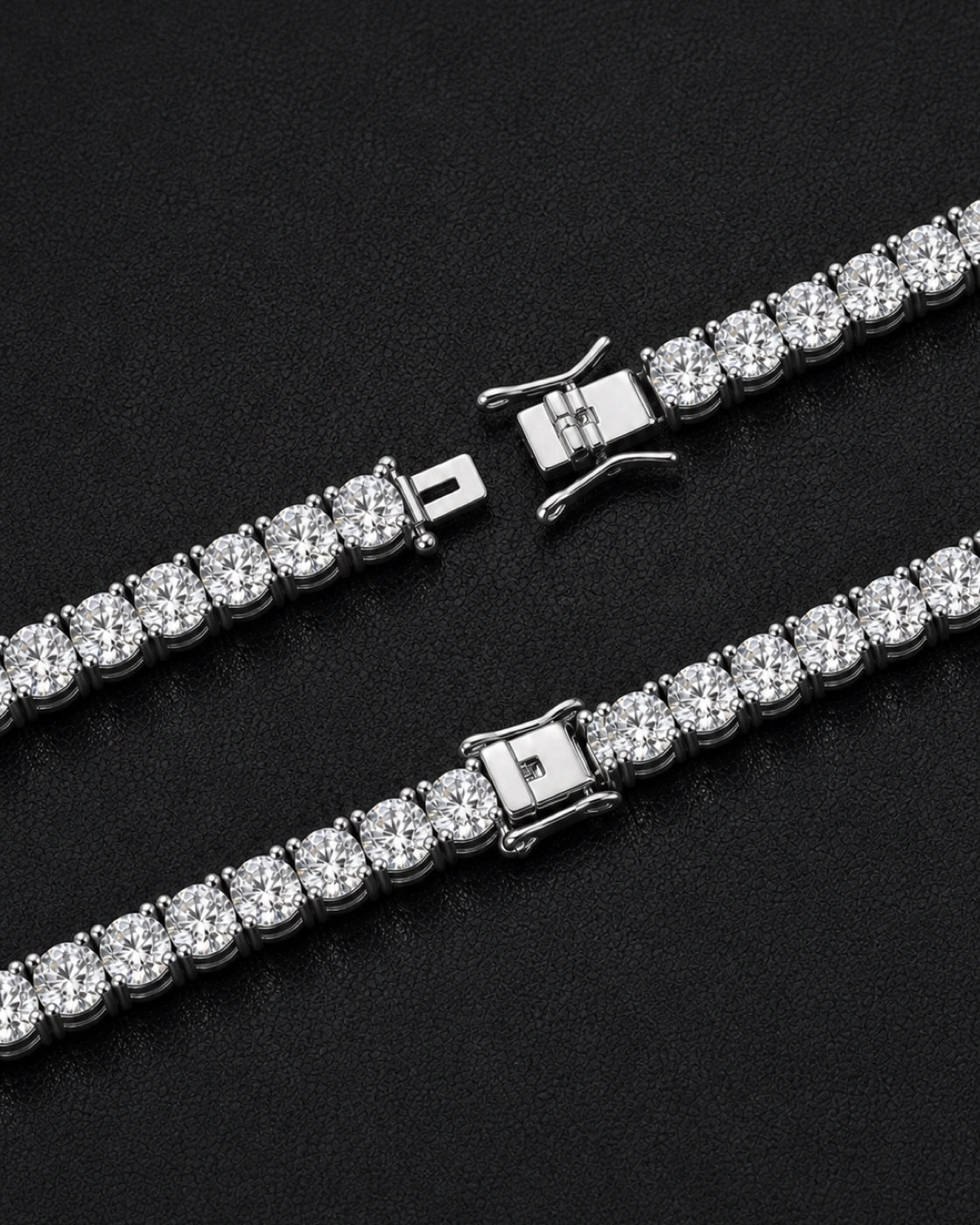 3mm Moissanite Tennis Chain Necklace