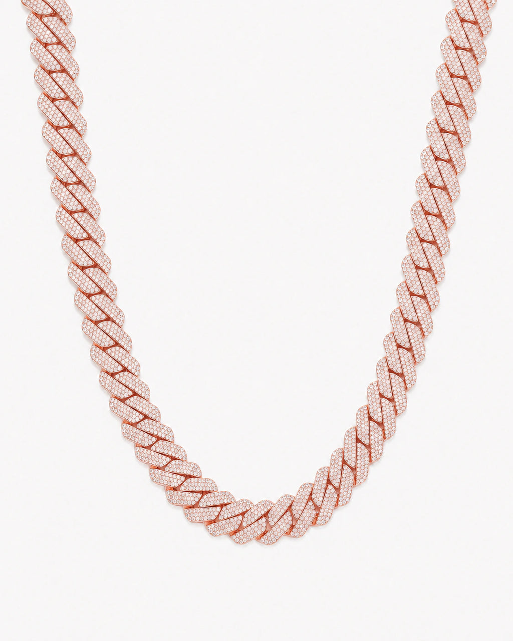 20mm CZ Iced Cuban Link Chain Necklace