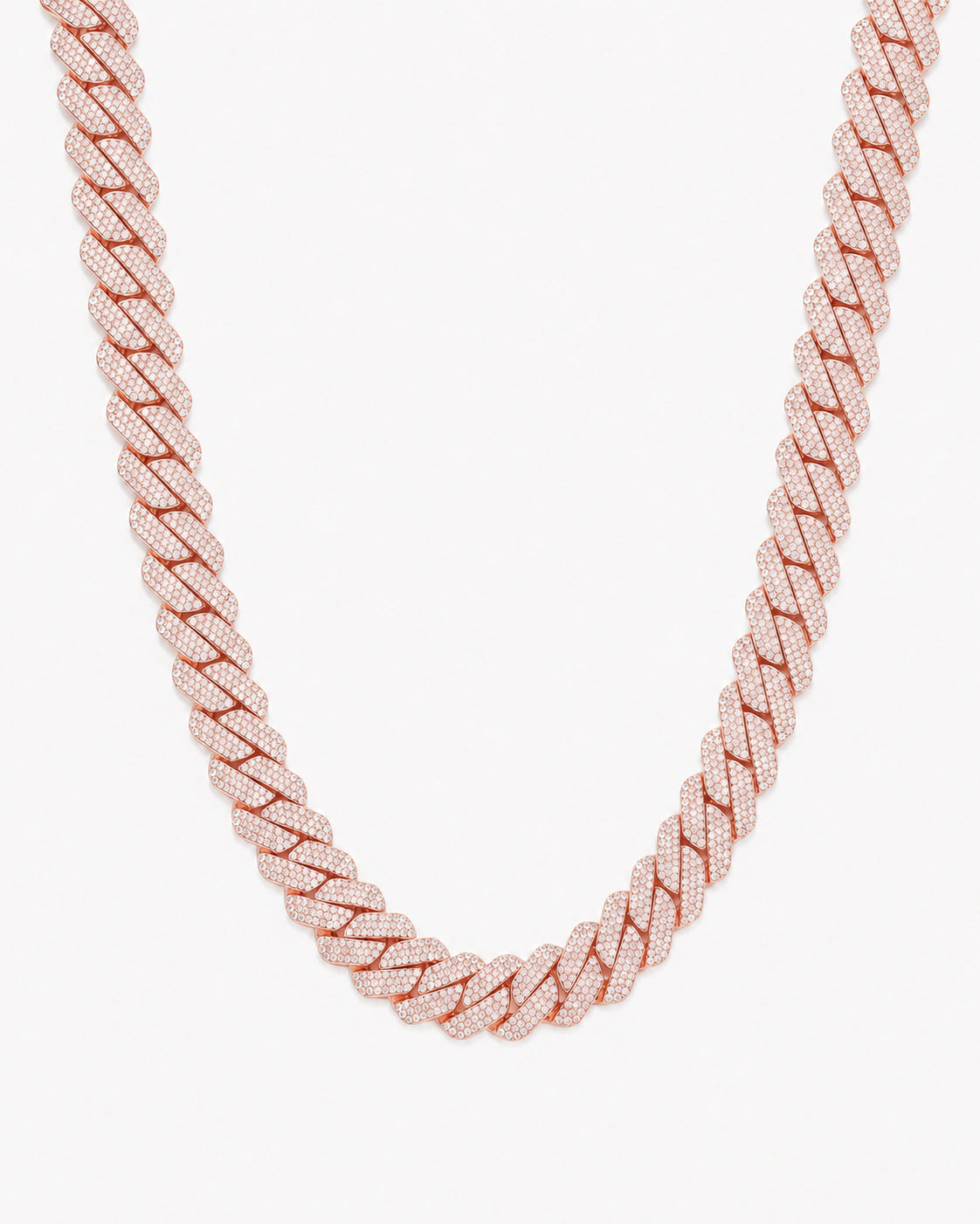20mm CZ Iced Cuban Link Chain Necklace