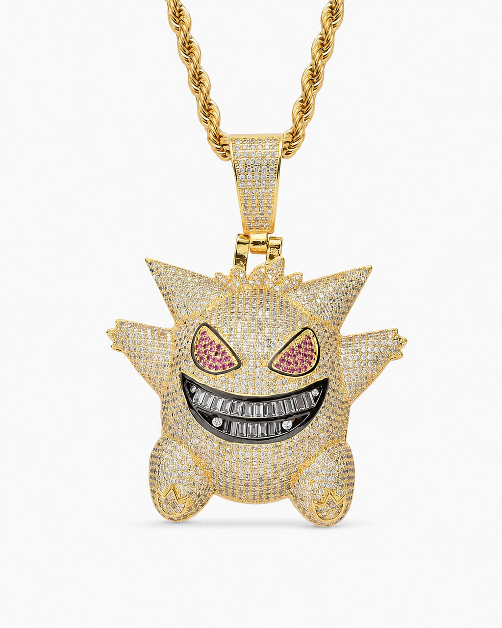 Iced Grin Pendant Necklace