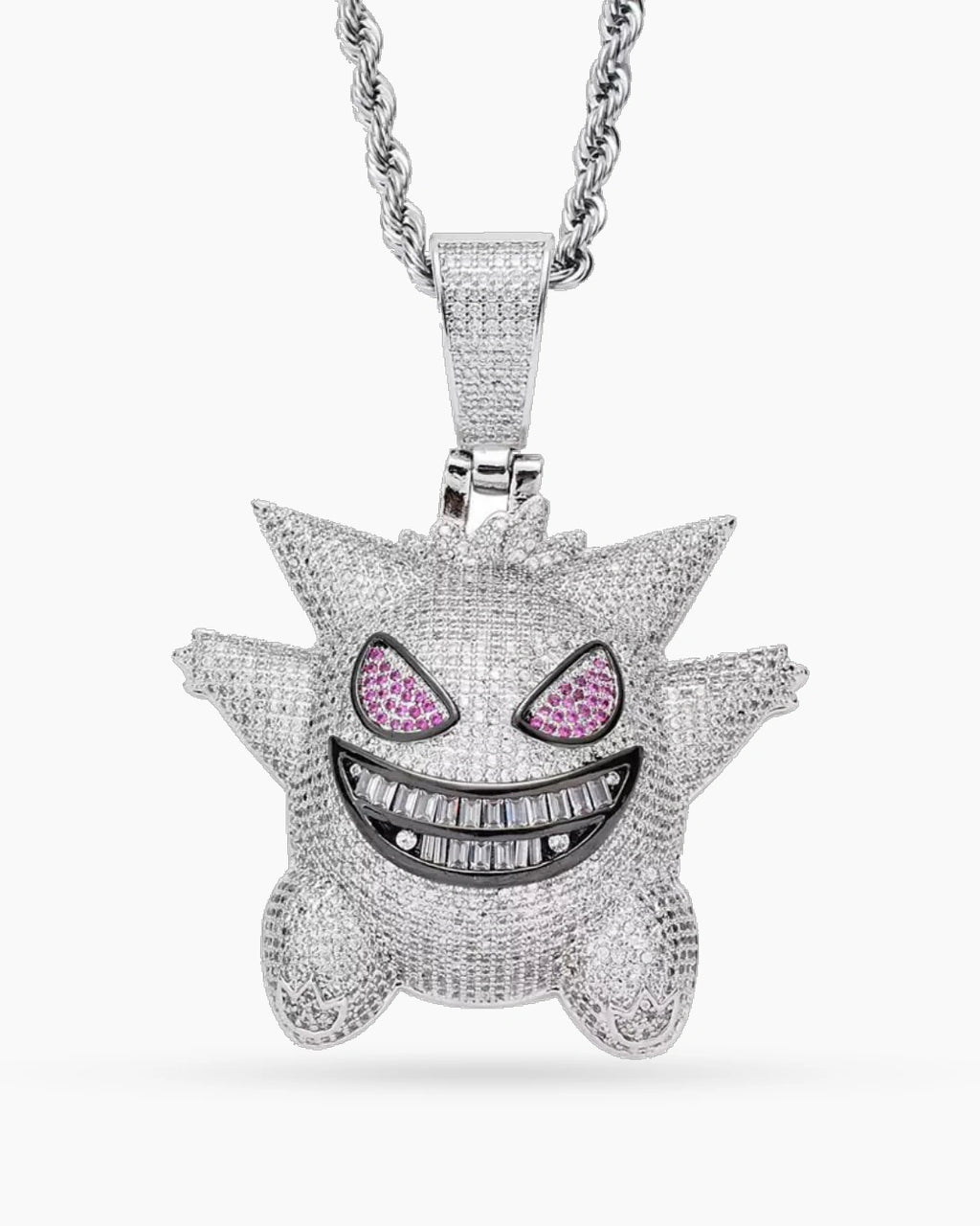 Iced Grin Pendant Necklace