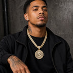 Iced Dollar Pendant Cuban Link Chain