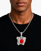 Iced CZ Cartoon Character Pendant Necklace