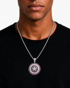 Iced CZ Star Medallion Pendant Necklace