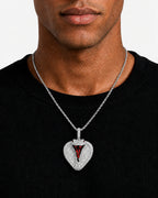 Iced CZ Pave Cobra Head Pendant Necklace
