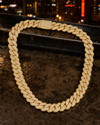 20mm CZ Iced Cuban Link Chain Necklace