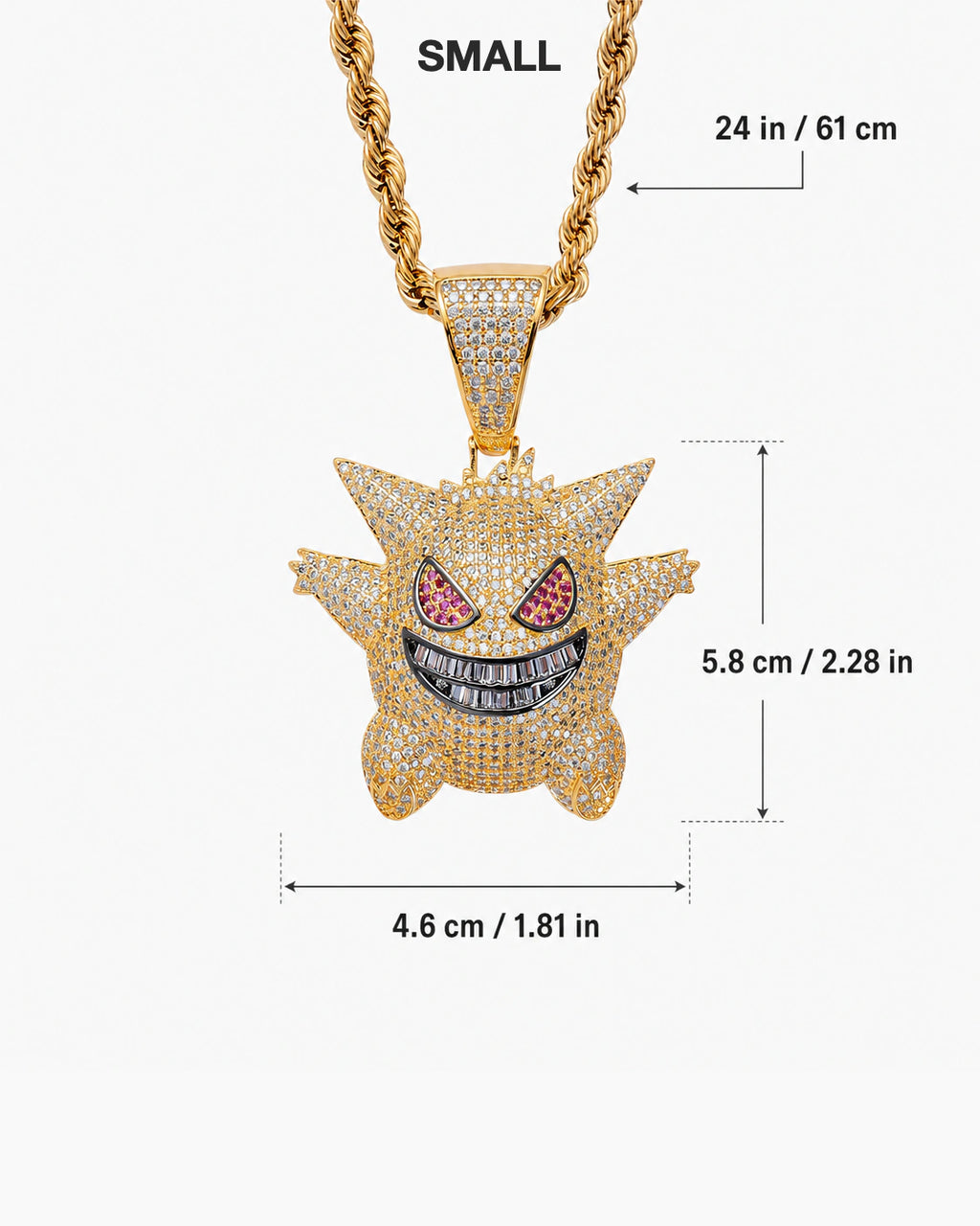 Iced Grin Pendant Necklace