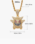 Iced Grin Pendant Necklace