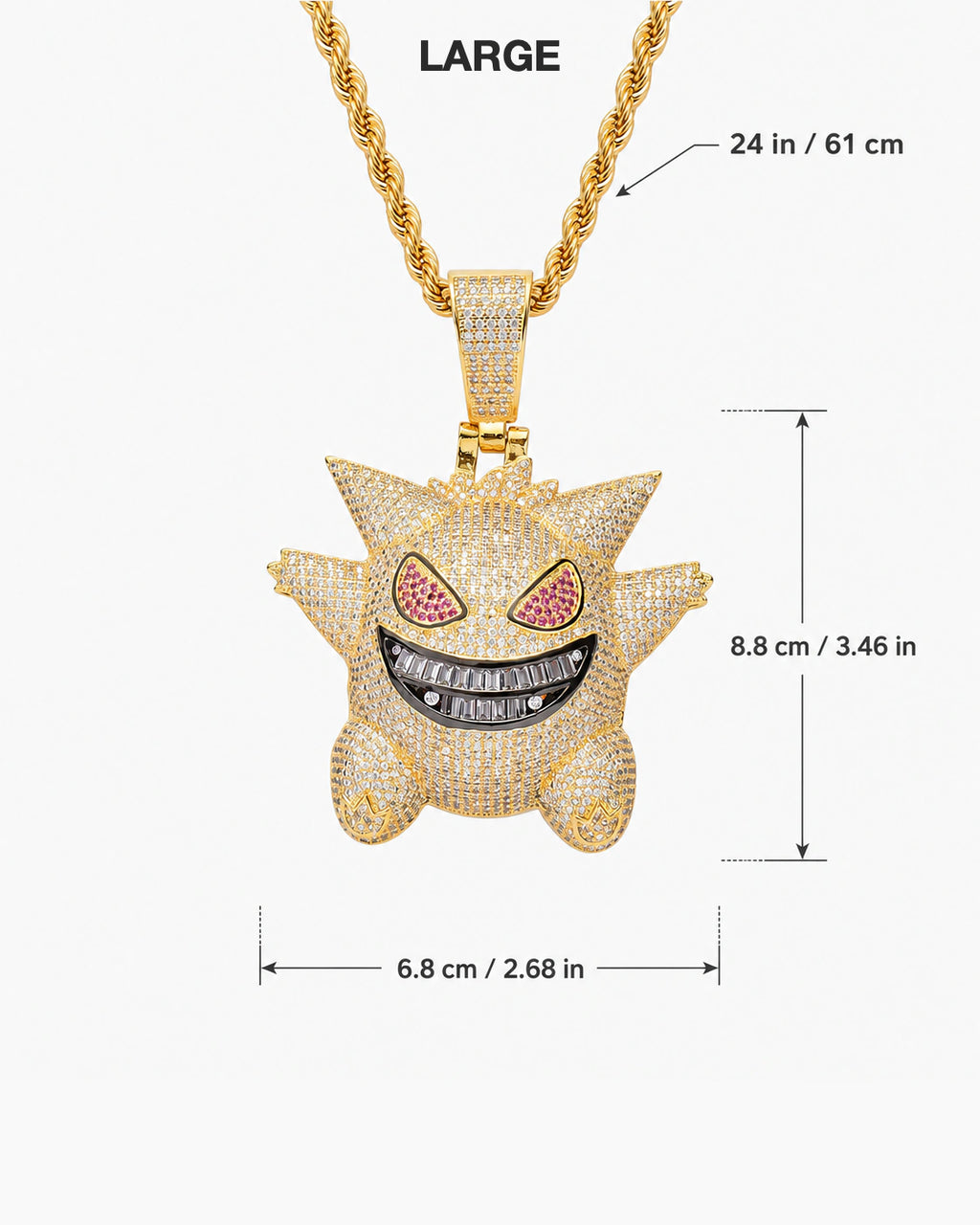 Iced Grin Pendant Necklace