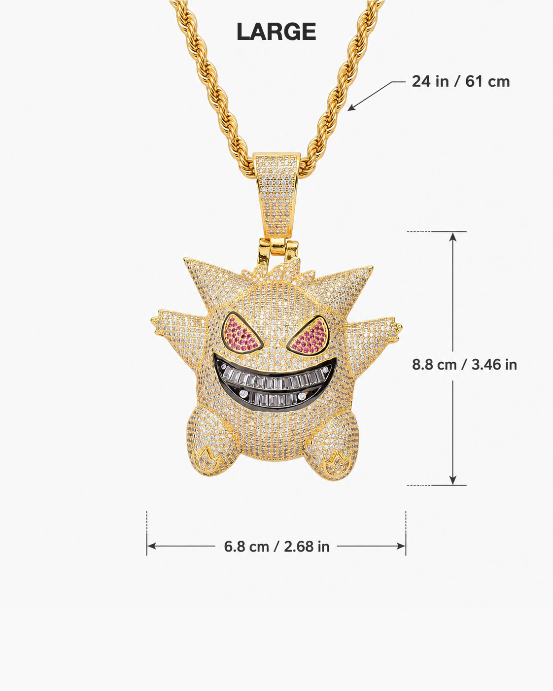 Iced Grin Pendant Necklace