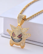 Iced Grin Pendant Necklace