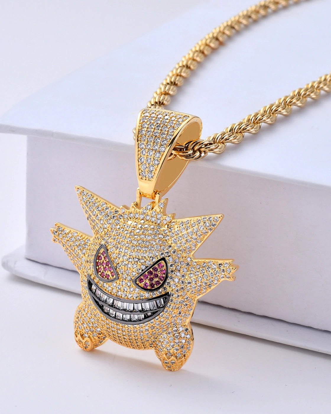 Iced Grin Pendant Necklace