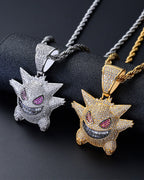 Iced Grin Pendant Necklace