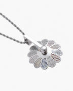 Multicolor Smiley Flower Pendant Necklace